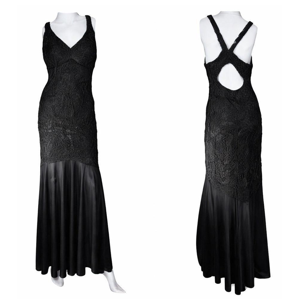 Lace Mermaid Prom Dress 4 Evening Gown 4 Glam Sheer Elegant‎ Babydoll Celestial